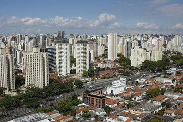 Fototapeta na wymiar Aerial view of the city of Sao Paulo Brazil
