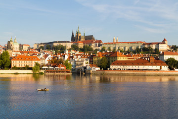 Naklejka na ściany i meble The view of the historical quarter Hradschin in Prague.