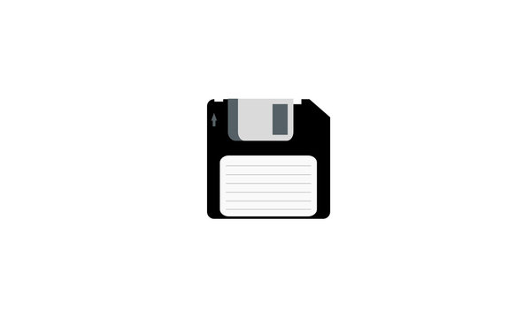 Diskette icon. Illustration in flat style.
