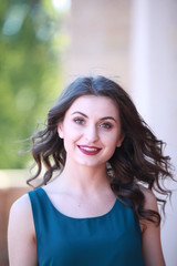 Fototapeta premium Portrait of smiling beautiful lady