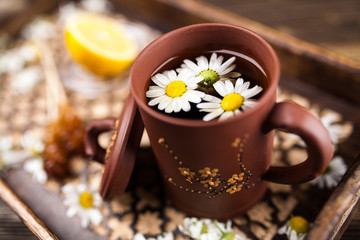 Cup of chamomile tea