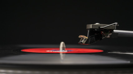Vinyl record playing