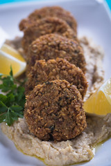 Falafel, fried chickpea balls