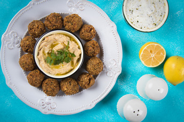 Falafel, fried chickpea balls