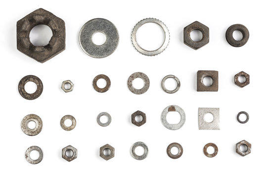 Various nuts and washers.