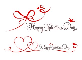 Herzen Schleife Valentinstag