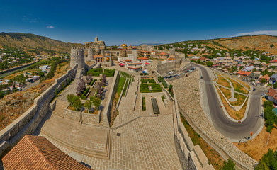 AKHALTSIKHE, GEORGIA - 08 AUGUST 2017: Panoramic view  Majestic Rabati Castle