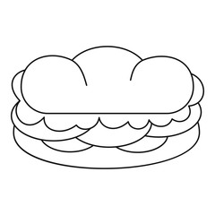 Sandwich icon, outline style