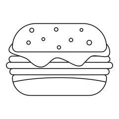 Sandwich icon, outline style