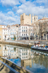 Obraz premium Canal de la Robine in Narbonne, France
