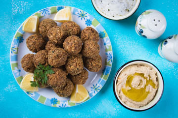 Falafel, fried chickpea balls