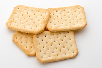 Toast bread isolated on the white background.