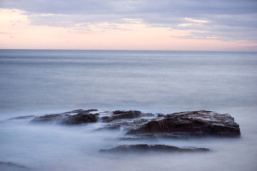 Obraz premium A sunrise on the Costa Brava of Girona