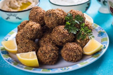 Falafel, fried chickpea balls