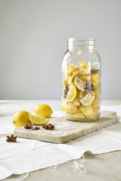 Preserved Lemons and Anise in Jar