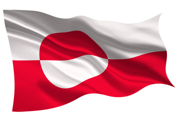 Naklejka premium グリーンランド 国旗 旗 アイコン