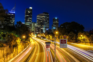 Fototapeta na wymiar Cahil Expressway Sydney CBD