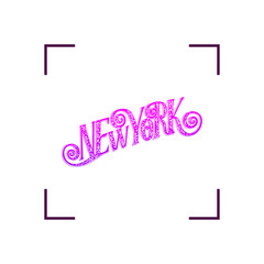 Hand drawn typography lettering phrase New York. Modern motivational calligraphy for typography poster and postcard or t shirt print.
