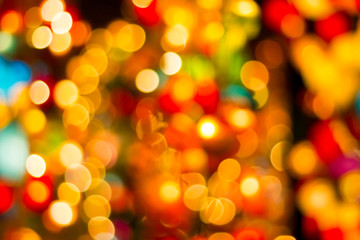 blurred abstract bokeh background for Decorations for New Year and Holidays, Christmas ball light  