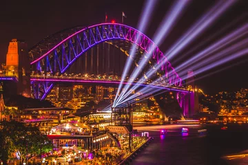 Deurstickers Sydney Sydney Harbour Bridge Vivid