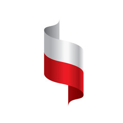 Poland flag, vector illustration