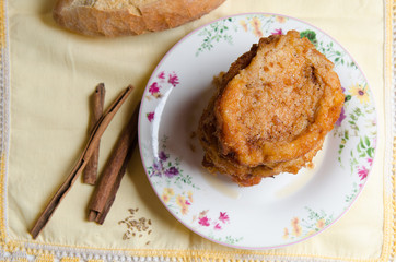 French toasts. Traditional Spanish torrijas