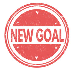 New goal grunge rubber stamp