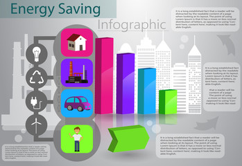 smart energy use infographic concept