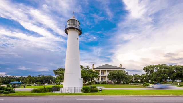 Biloxi, Mississippi USA at Biloxi Lighthouse.