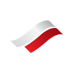 Poland flag, vector illustration