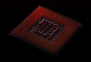 cpu closeup for pc and laptop with spectr and meltdown problem
