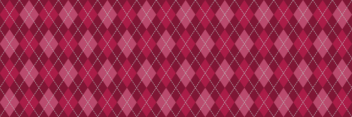 Red and Pink Argyle Banner