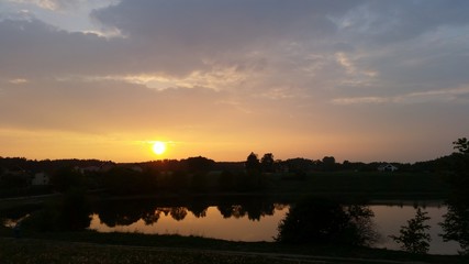 sundown on lake © Jakub