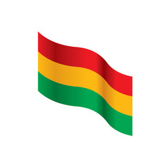 Bolivia flag, vector illustration
