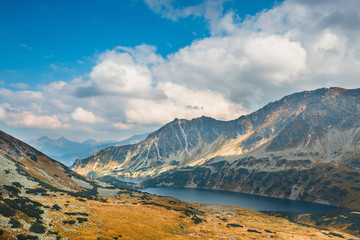 Fototapeta premium Five lakes valley in High Tatra Mountains, Poland