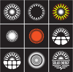 Sun icon. Solar energy.