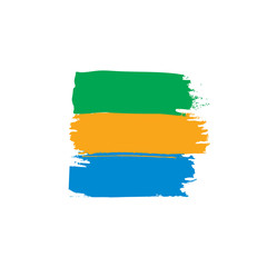 Fototapeta premium Gabon flag, vector illustration