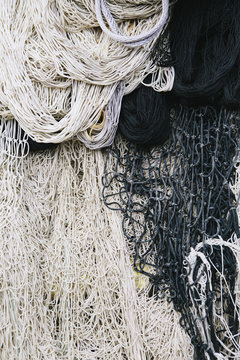 Detail of commercial fishnets