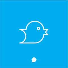 bird logo, stylized bird icon