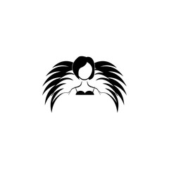 woman in carnival costume icon. Carnival element icon. Premium quality graphic design icon. Baby Signs, outline symbols collection icon for websites, web design, mobile