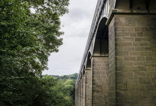 Llangollen Canal Pontcysyllte Aqueduct over the River Dee. Wales