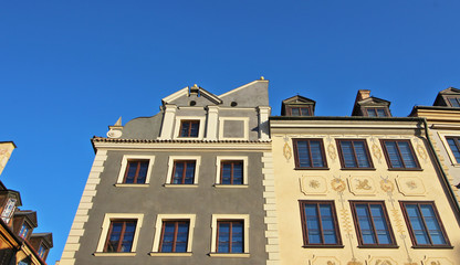 Casas de colores en Varsovia, Polonia