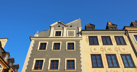 Casas de colores en Varsovia, Polonia