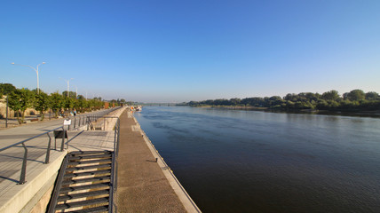 Obraz premium Río Vístula en Varsovia, Polonia