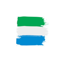 Sierra Leone flag, vector illustration