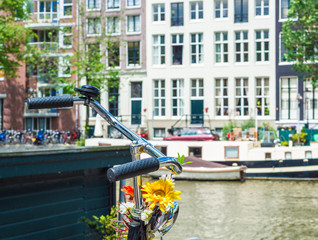 Fototapeta na wymiar Bicycle in Amsterdam, Netherlands.
