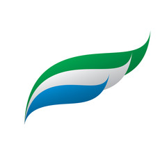 Fototapeta na wymiar Sierra Leone flag, vector illustration