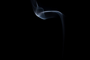 white smoke on black background