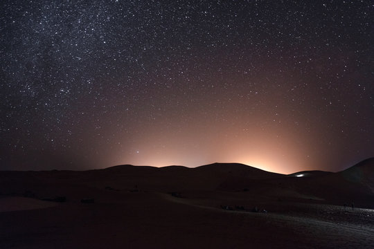 Stars over the Sahara Desert