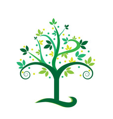 Obraz premium Environment isolated green tree icon
